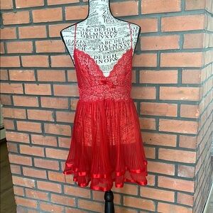 Red Lace Negligee Never worn